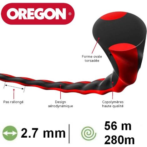 Fil de coupe débroussailleuse Oregon Terramax 2.7 mm 56m