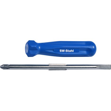SW-Stahl 31100L Umsteck-Schraubendreher Schlitz und Kreuz, lang I Schraubendreher Set I Schraubenzieher I Feinmechaniker Schraubendreher Set I screwdriver I Werkzeug-Sets I flexibel verwendbar (1/2)