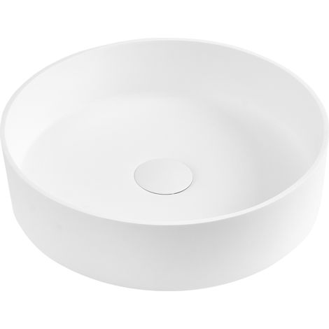 Lavabo sobre encimera de solid surface redondo lavabo sobre encimera blanco Salitral (1/5)