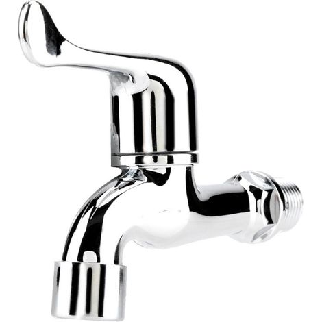 Grifo de plástico para lavadora y fregadero – caño único con mango ergonómico, fácil instalación, 1 unidad