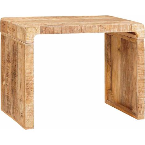 Beistelltisch Braun 60 x 35 x 46 cm Massivholz Mango