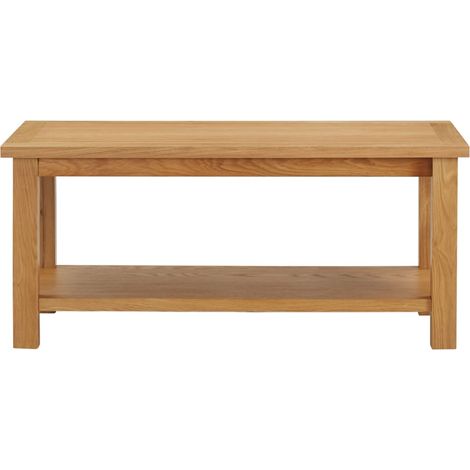 Maison Exclusive - Couchtisch 90 x 45 x 40 cm Eiche Massivholz (1/5)
