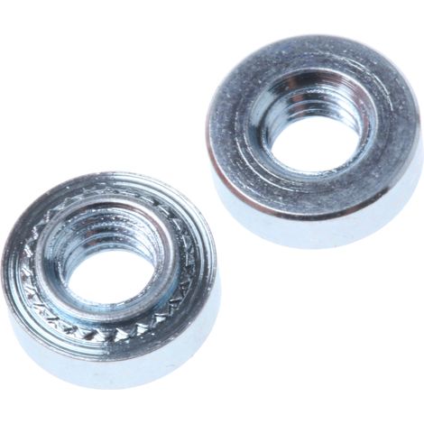 Ecrou autosertissable RS PRO Acier Passivé, zinc, M4 ( Prix pour Sachet de 50 )