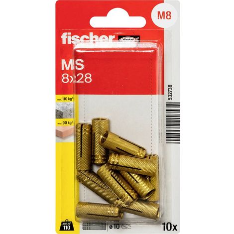 Fischer 532738 MS 8 x 28 K NV Tassello in ottone 28 mm 1 KIT (1/5)