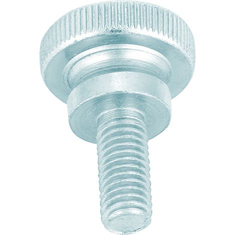10 vis à oreilles M8 en acier au carbone zingué à tête moletée plate (M818)