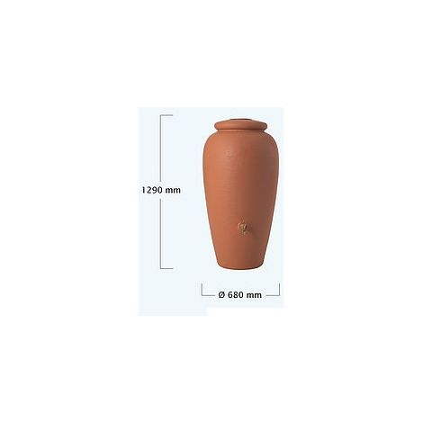 Graf – Récupérateur d'eau de pluie enterré 300L – Amphore en polyéthylène renforcé – Résistant aux chocs et aux U.V. – Système d'attache de sécurité