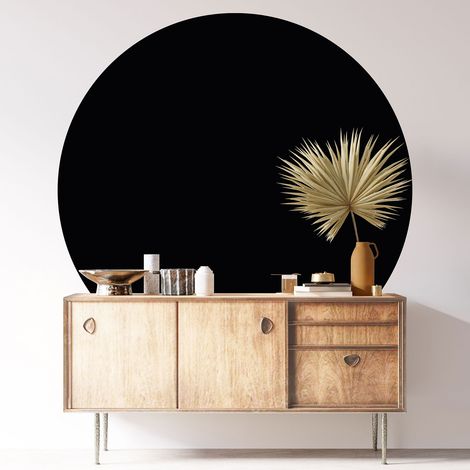Sticker mural rond / cercle - Couleur Tendance - Diamètre 40 cm - Adhésif MAT (1/3)