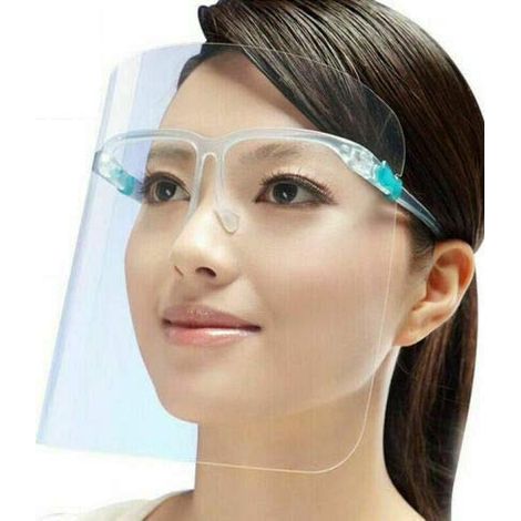 Components Sicherheits-Gesichtsvisier, 5er-Pack, vollständiger Schutz, spritzwassergeschützt, beschlagfrei, leicht, verstellbar, klar, Unisex