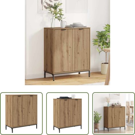 Holz - Sideboard Artisan-Eiche 69,5 x 33 x 82 cm Holzwerkstoff (1/5)