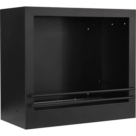 Dmora - Camino a bioetanolo Teguci, Caminetto ecologico, Focolare senza fumo, Riscaldatore ad etanolo, Made in Italy, 58x28 h52 cm, Nero (1/5)