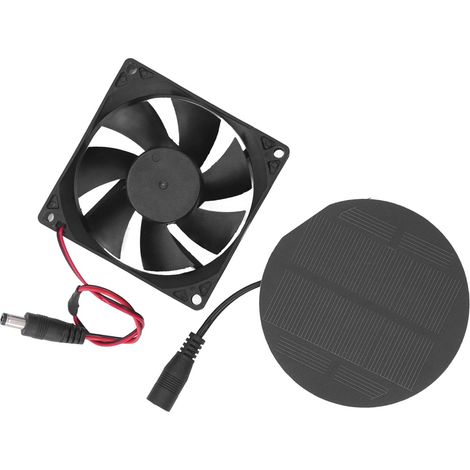 Kit de ventilateur solaire monocristallin en silicium 5 W - Composants portables de ventilation, d'extraction et de dissipation de chaleur (1/5)