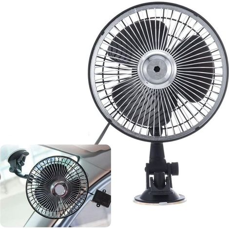 8-Zoll-Auto-Ventilator, 12 V, Auto-Auto-Ventilator mit tragbarem Auto-Kühlventilator (1/5)