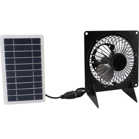 Ventilateur d'extraction solaire 10 W professionnel et écoénergétique pour niche d'animal, abri de jardin ou salle de bain. (1/5)