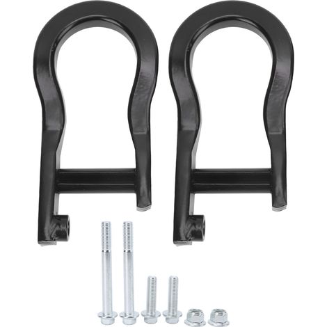 Paire de crochets de remorquage avant, manilles à nœud robustes noires 84072463 adaptées à Chevrolet Silverado (1/5)
