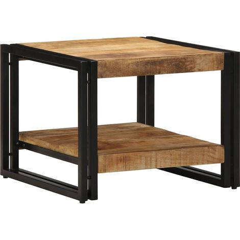 Maison Exclusive - Tavolino da Salotto 50x50x38 cm Legno Massello di Mango Grezzo (1/5)