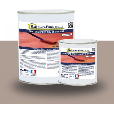 Peinture époxy sol et mur Mat - 1 Kg Gris taupe - MATPRO (1/5)