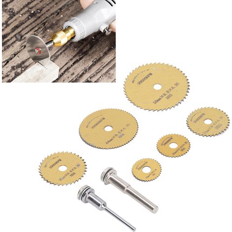 Set mit 8 HSS-Trennscheiben für Holzbearbeitung, Kunststoffsägen, Bohrmaschinen, Mini-Trennscheiben, Gold (1/5)