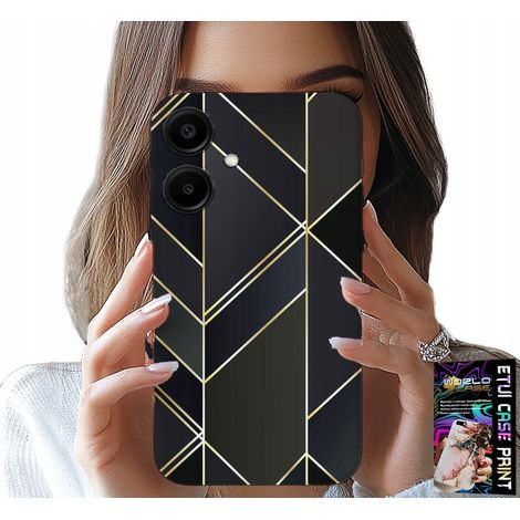 Custodia per Samsung Galaxy A06 5G - cornice dorata, motivi eleganti + vetro (1/5)