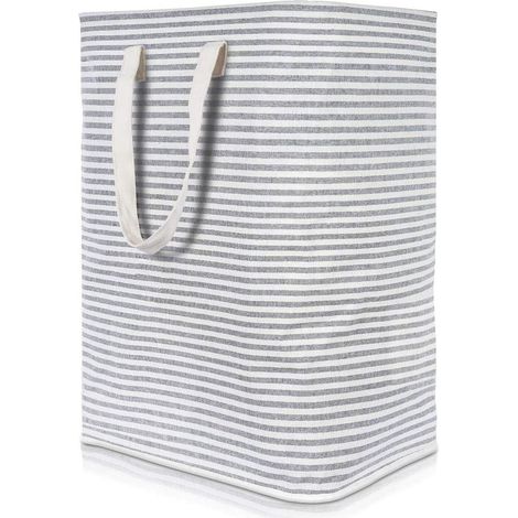Grande Panier à Linge,Panier à lingePliable,Cordon Paniers à Linge,Pliable Sac à Linge,Pliage Grande Capacité Corbeilles à Linge,Panier de salle de bains,Panier à linge pliable,Boîte de rangement-Gris (1/5)