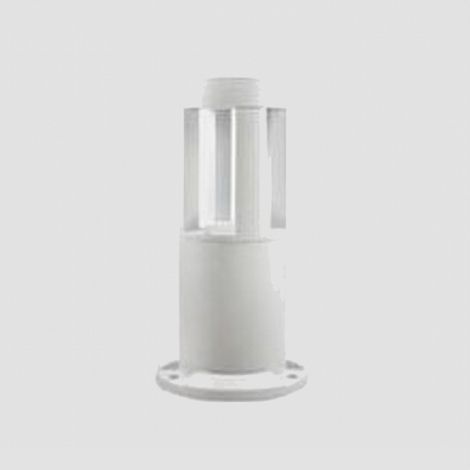 TrAdE Shop Traesio - Lampada Da Terra Segnapasso Da Giardino Ip65 In Alluminio Vetro 12 W Es59 Bianco - -Bianco Freddo      - (1/5)