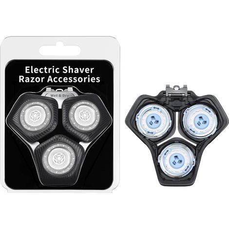 Têtes de rasage pour SH71/50, compatibles avec les rasoirs Philips des séries S5000, S7000, SH60/70 et SH71/50, sans station de base (noir) (1/5)