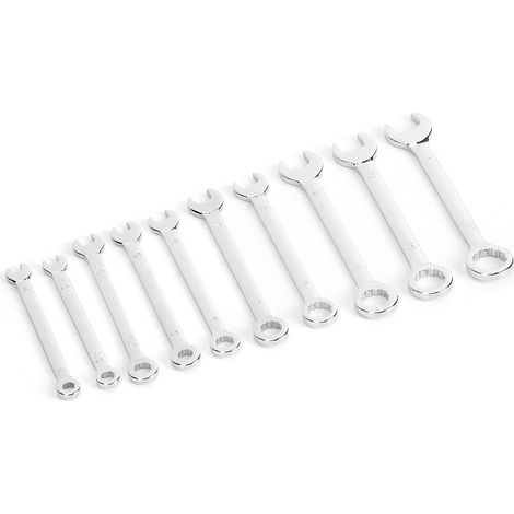 Jeu de 10 mini clés, clés mixtes à extrémité ouverte à 12 et 5 pans, métrique 4-11 mm/(5/32-7/16 pouces). (1/5)