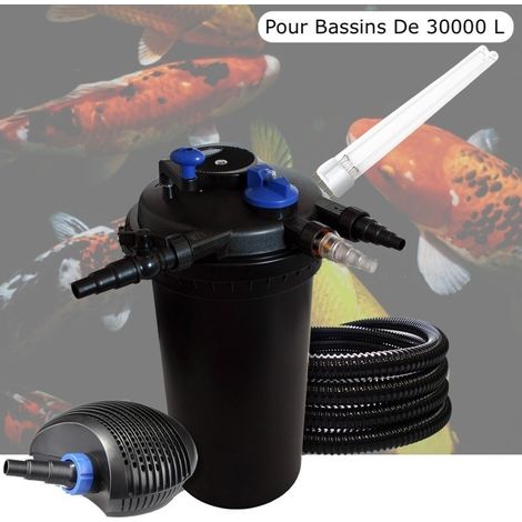 Kit Filtre Pression bassin 18W, Ampoule UV Bassins De 30000 L sans poissons (1/5)