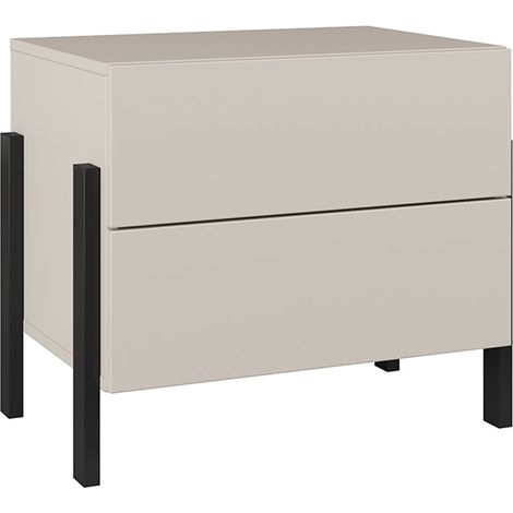 Comodino 2 cassetti Bérénice cachemire 58,5cm (1/5)