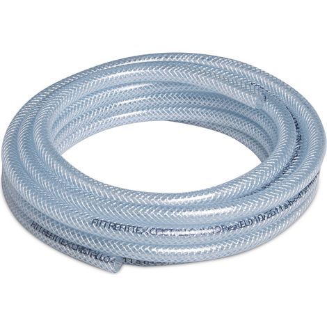 FITT REFITTEX CRISTALLO Tuyau 12x18 mm 5 m, Certifié pour le Passage d’Eau et de Liquides Alimentaires sous Pression, Teneur en Alcool Jusqu’à 50 % Vol