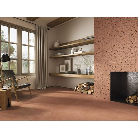 Carrelage grès cérame effet terrazzo TERRA Décor 60x60 cm Coral Decor - Naturel - boîte de 1.44 m2 (1/3)