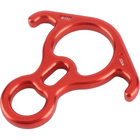 Climbing Descender, Resistance 50KN Down Ring in 8 Belonging Device for Mountaineers and Mountain Rescue (1/5)