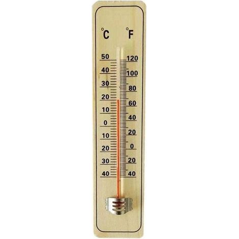Analoges Gartenthermometer aus Holz für den Innen- und Außenbereich. Temperaturthermometer H3c7 (1/5)