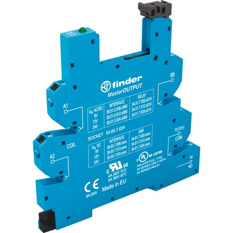 Relaisfassung Finder 93.65.7.024 LED EMC Unterdrückung