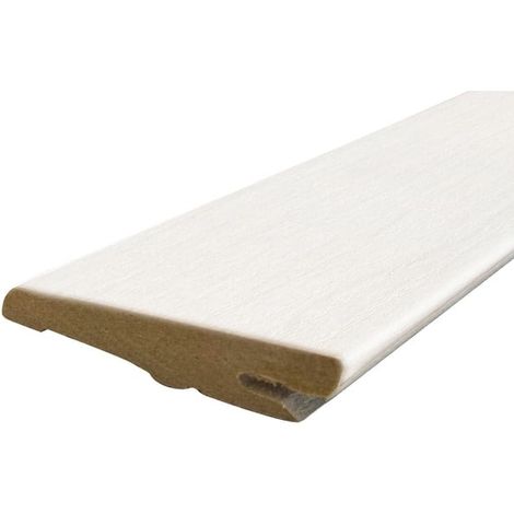 10 pezzi Battiscopa Mdf Rivestito Bianco Galleria mm 15 x 75 x 2400