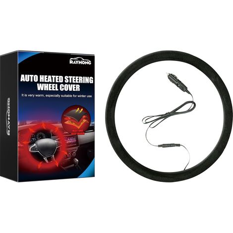 Housse chauffante universelle pour volant de voiture, chauffe-mains pour volant, housse de protection à chauffage rapide - boîte noire. -- AKRACING (1/5)