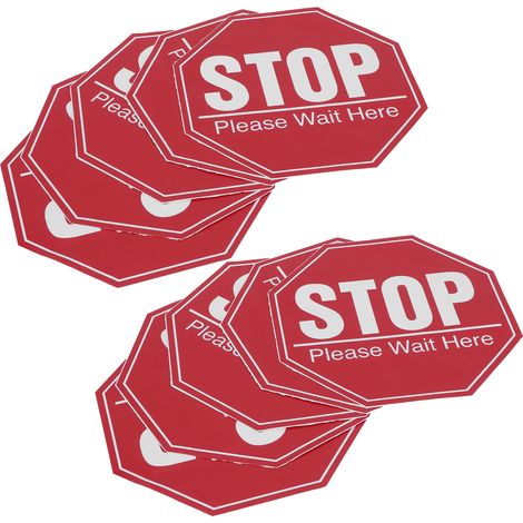 2er-Set Bodenstopp-Aufkleber, Sicherheitsabstandsmarkierung, Warnaufkleber für öffentliche Bereiche (1/5)