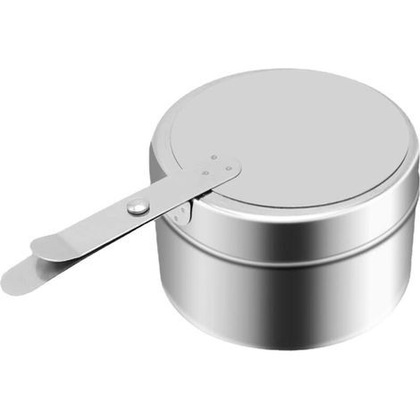 Lot de 2 récipients à pâte Combustible support de brûleur en Acier Inoxydable bruleur Dish Brûleur À Alcool Mini Chauffe-Plat pour barbecue, fête, Buffet