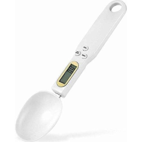 Cuillère doseuse. Cuillère à mesurer. Balance électronique portable. Balance de cuisine. Écran LCD. Mini balance numérique. 500 g / 0,1 g. Accessoire de cuisine pratique (blanc). (1/5)