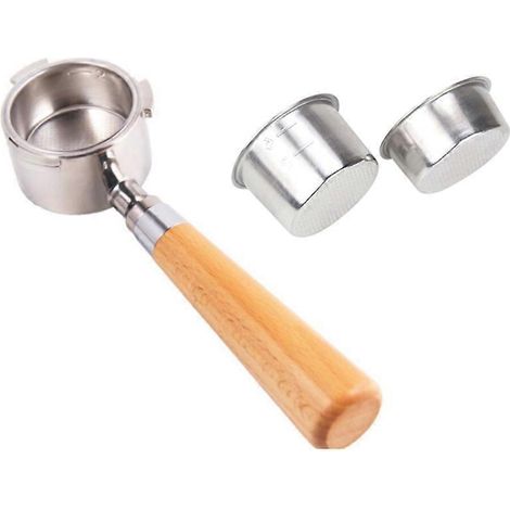 Porte-filtre sans fond pour filtre Delonghi 51 mm, kit de 3 accessoires pour café (1/5)