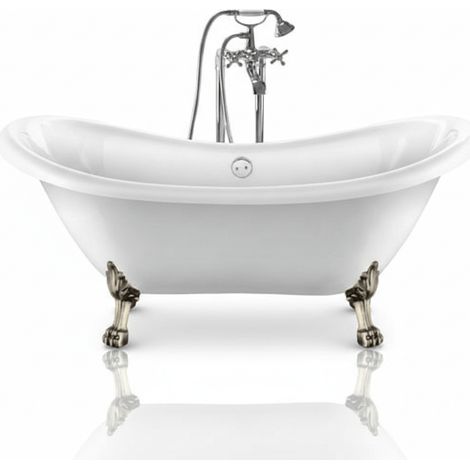Freistehende Badewanne DARLINGTON Löwenfüße ALTBRONZE 175