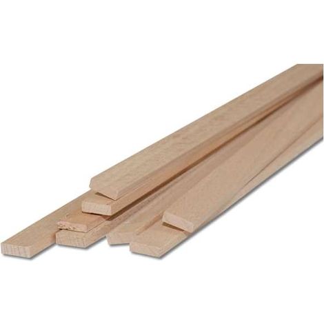 Pircher Listelli Faggio Piallati 5x15x1000 mm - Legno Naturale - 1,5 cm