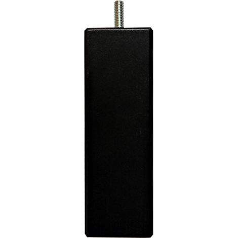 Pied de lit carré en bois noir 20 cm – Stabilité renforcée – Compatible tige filetée 8 mm – Fabrication française – Bellecour (1/3)