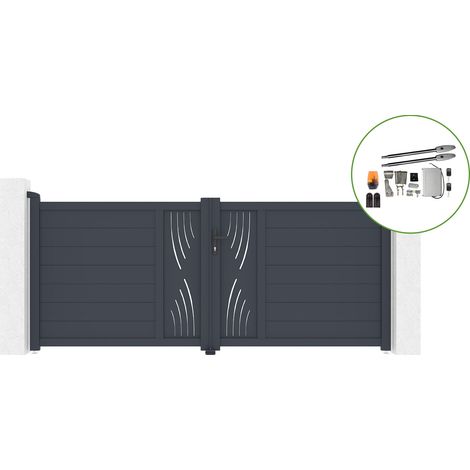 Portail battant 3m VELETA H.120cm alu + motorisation TANKER B250 (1/5)