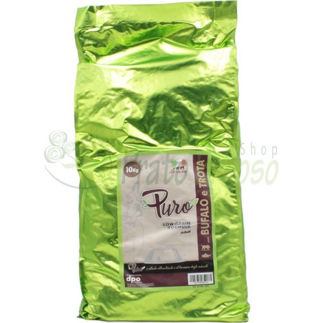 BT10M - Crocchette LOW GRAIN monoproteiche bufalo e trota 10 Kg - Alimento per cani (1/2)