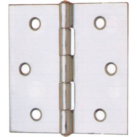 CERNIERA QUADRA P/FISSO ACCIAIO ZINCATO MM. 40. Prezzo per 1 pezzo.
