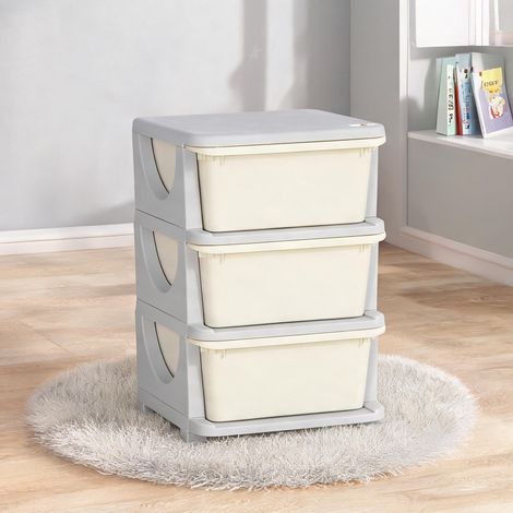 Meuble de rangement 3 tiroirs pour enfants 37 x 37 x 56,5 cm (1/5)