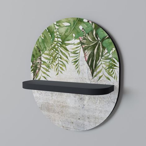 URBAN TROPICS Estante Ovalado Negro (1/5)