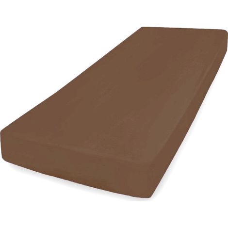 Lenzuolo jersey PREMIUM con gomma 90x200, 100x200x20, marrone18, MATEX (1/5)