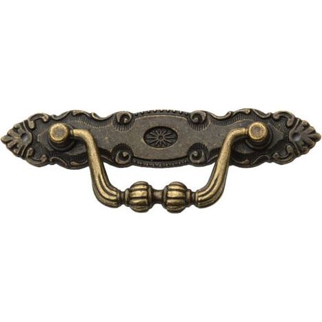 Pcs Poignee Tiroir Ancienne Zinc Poignée de Tiroir en Bronze Bronze Poignée Meuble Vintage Décoration Poignée de Porte Rétro Avec Vis pour Porte de Meuble Armoire Tiroir (1/5)