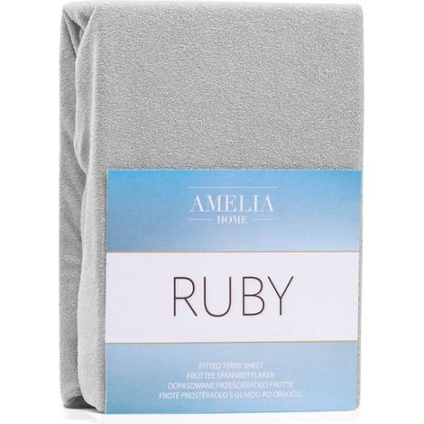 Drap Housse - 160-180x200 Cm - Bonnet 30 Cm - Éponge Coton 82% - Gris (1/4)